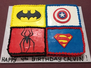 Superhero Sheet Cake