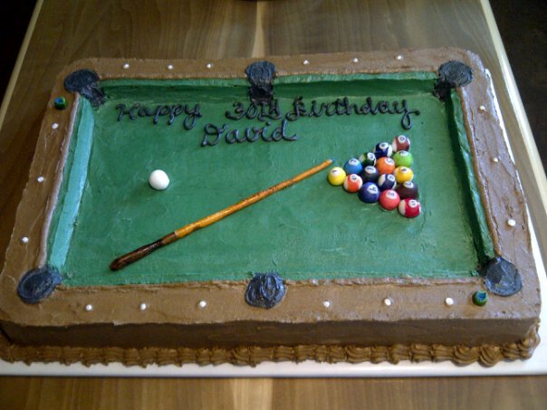 Pool Table Cake