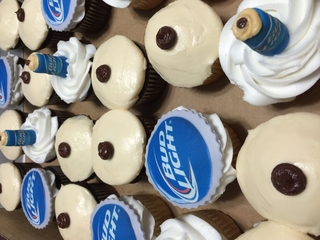 Bud Light & Nipple cupcakes