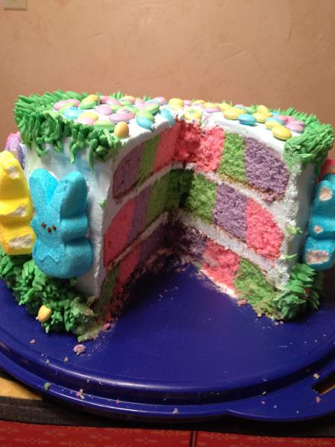 Inside of Peep Cake