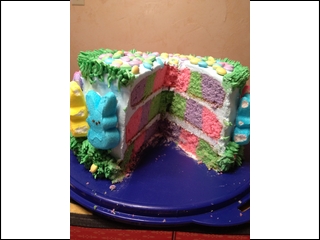 Inside of Peep Cake