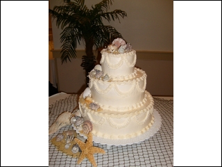 sea shell wedd cake